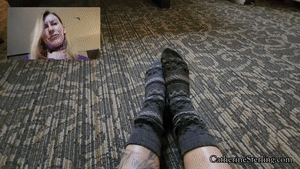 www.catherinesterling.com - 0380 Purple Turtleneck and Socks Short thumbnail